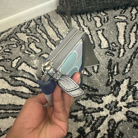 Coach POPPY Blue and Gray Women's Wallet - Picture 9 of 12